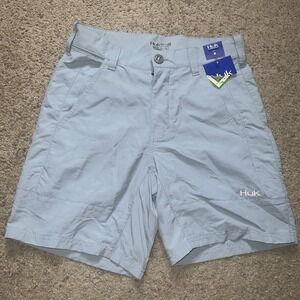 Huk Shorts Mens Large Blue Performance Fishing Surf Camp
